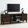 Mid Century TV Stand with 2 Cabinets & 3 Open Shelves, Media Console for TVs up to 70'', Entertainment Center for Living Room, Bedroom - 3 of 4