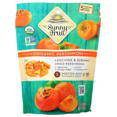 Sunny Fruit, Organic Dried Persimmons, 5 Portion Packs, 0.7 oz