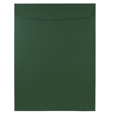 JAM Paper 9 x 12 Open End Catalog Envelopes Dark Green 31287529