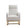 PAGED Upholstered Accent Chair with High Backrest and Two Side Pockets,Modern Rocking Chairs for Bedroom,Reading Room,Gray - 4 of 4