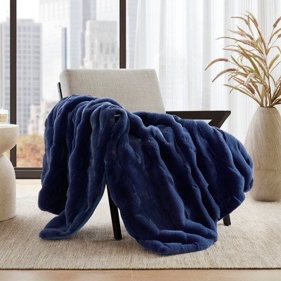 Grungis 1 PCS 50x60" Faux Fur Throw Blankets,Soft Blankets for Bedroom