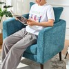 Lyngins Modern Upholstered Arm Accent Chair with Pillow,Lounge Reading Chair for Living Room,Bedroom,Apartment - 2 of 4