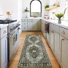 Floral Area Rug - Machine Washable, Stain Resistant with Non-Slip Backing, Low Pile Throw Carpet for Living Room Bedroom Nursery, Multi-Color & Size - 2 of 4