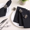 Design Imports Cotton Napkin Set/4, Black - 2 of 3