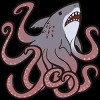 Junior's Design By Humans Sharktopus By owlapin T-Shirt - 2 of 3