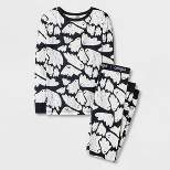 Boys' 2pc Tight Fit Cotton Halloween Ghost Pajama Set - Cat & Jack™ Black