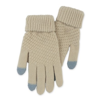 Hadley Wren Bailey Knit Gloves - Beige
