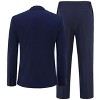 Mens 3 Piece Suits Casual One Button Blazer Midweight Coats Vest and Pant Suit - 4 of 4