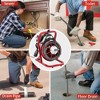 75Ft x 1/2 Inch Professional Electric Drain Cleaner Machine Drain Auger Auto Feed With Kits - 3 of 4