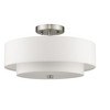 Livex Lighting Claremont 3 - Light Semi-Flush Mount in  Brushed Nickel - 2 of 4
