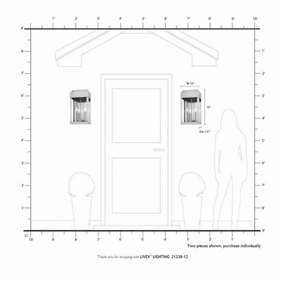 Satin Brass 2-Light Dimmable Outdoor Wall Lantern