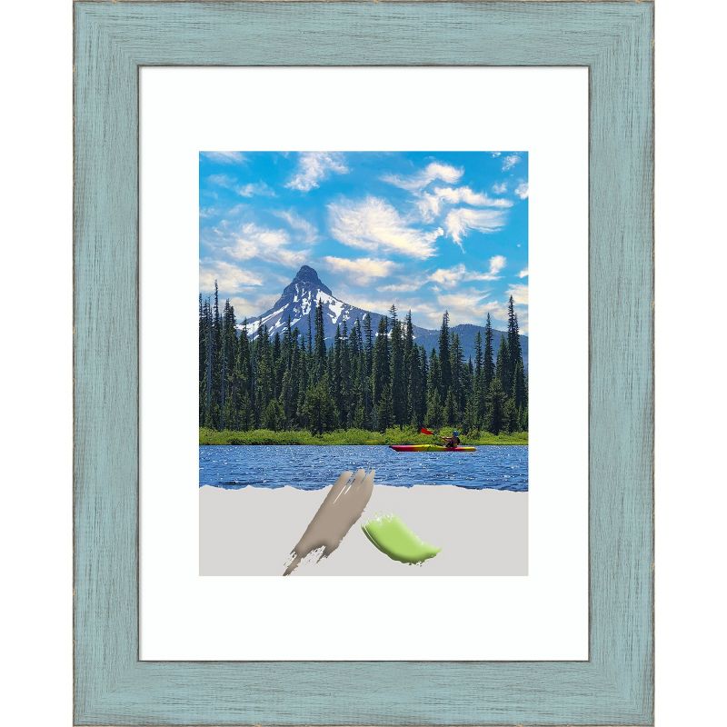 Amanti Art Sky Blue Rustic Wood Picture Frame, 1 of 11