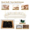 KTMBDW 102.4" Sofa Couch, Comfy Couches for Living Room, Plush Corduroy Sofas for Living Room, Tool-Free Setup Deep Seat Sofa - 4 of 4