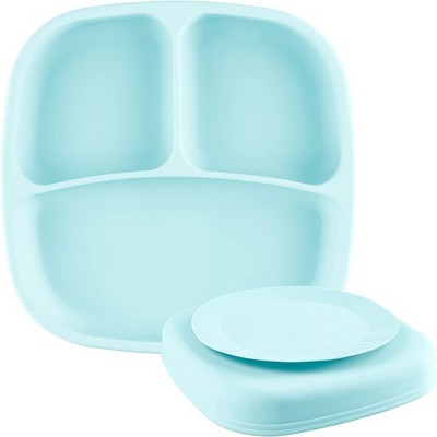 Image of Re-Play Platinum Silicone Suction Plate - Ice Blue