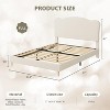 Modern Upholstered Bed Frame with Adjustable Headboard, Boucle Upholstered Platform Bed, Strong Wood Slats Support, No Box Spring Needed - 2 of 4