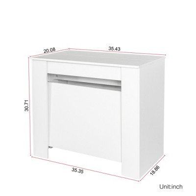 Vynxaria 118.11” Extendable Console Table (Up to 118.50”) - Chipboard/MDF, Multifunctional (Desk/Dining Table), Easy Clean