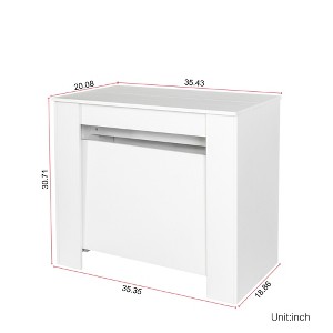 Vynxaria 118.11” Extendable Console Table (Up to 118.50”) - Chipboard/MDF, Multifunctional (Desk/Dining Table), Easy Clean - 1 of 4