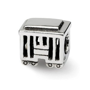 Black Bow Jewelry Sterling Silver Streetcar Bead Charm - 1 of 3
