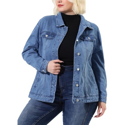 womens plus jean jacket