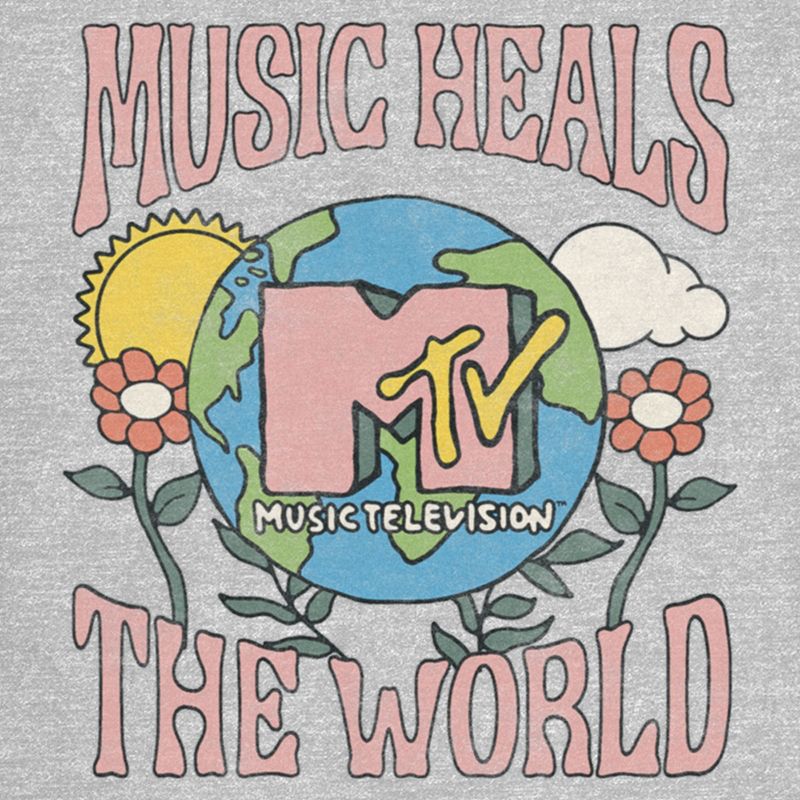 Junior's Women MTV Music Heals the World T-Shirt, 2 of 5