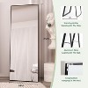 65" x 24" Full Length Mirror with Stand, Black Wall Mounting Full Body Mirror, Metal Frame Full - 2 of 4