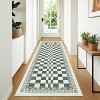 Acekool Modern Runner Rug [2x6] Non-Slip Geometric Kitchen Runner, Stain Resistant Ultra-Thin Bedside Rug for Bedroom, Hallway, Laundry [color - 2 of 4