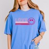 S.W.Smiley Love Retro Heart Eyes - Women's Garment Dyed Graphic T-Shirt - 3 of 4