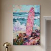 Art Remedy Colorful Surfboard in the Sand Colorful Coastal Wall Art Framed - 2 of 4