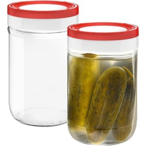 Tribello Glass Mason Jars with Lids - 1 of 4
