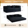 Dolonm 78" Teddy Cordury Convertible Sofa Bed 4-in-1 Modular Boneless Compression Couch,No Assembly, for Small Space, Apartment, Living Room - 2 of 4