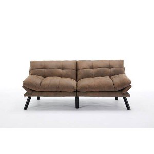 CAVINAS Convertible 2-Seater Sofa Bed, Modern sofa Bed with Adjustable Armrest and Backrest, for Small Apartment or Room - 1 of 4