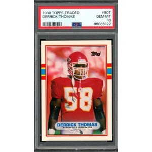 Derrick Thomas Rookie Card 1989 Topps Traded #90T PSA 10 - 1 of 2
