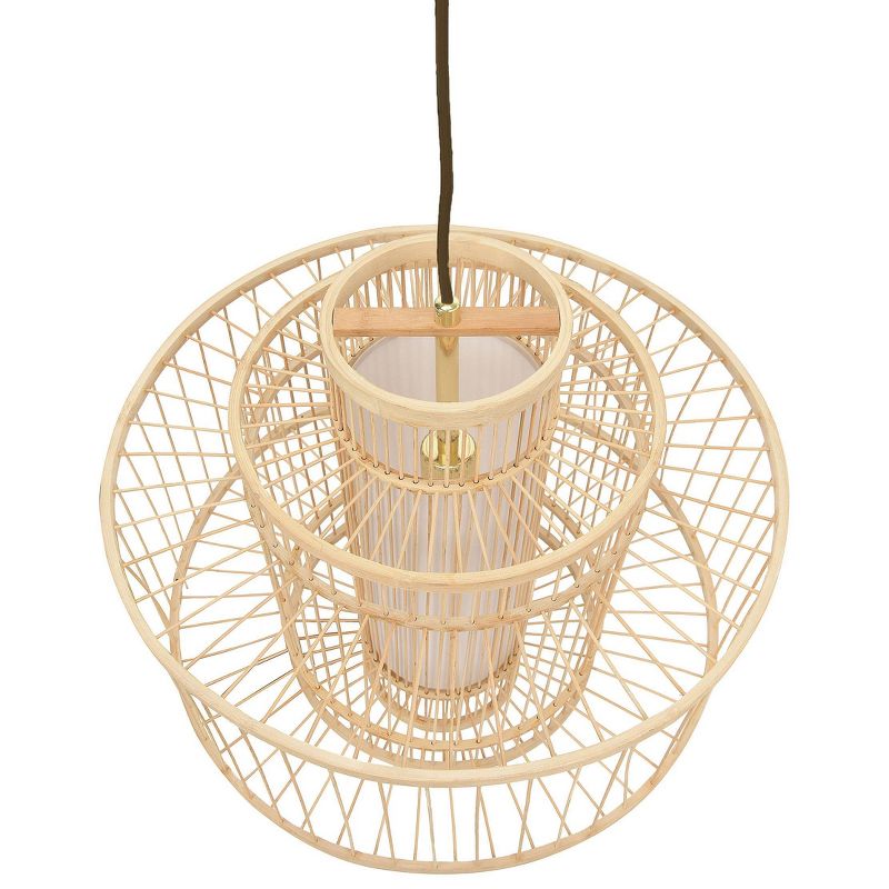 Storied Home Boho Tiered Bamboo Chandelier , 3 of 9