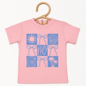 The Juniper Shop Nautical Checkered Coquette Toddler Short Sleeve Tee - 1 of 4