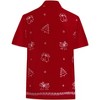 LA LEELA Men's Button Down Short Sleeves Casual Hawaiian Shirt Beach Aloha Party Summer Holidays Vacation Shirts for Men XS Mistletoe Red_AE23 - 2 of 4
