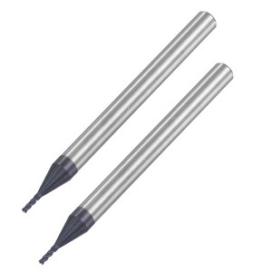 Unique Bargains HRC45 Carbide 4 Flutes Square Nose End Mills 2 Pcs - 1 of 4