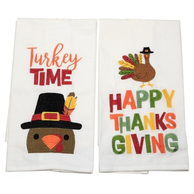 Thanksgiving 27.0" Happy Thanksgiving Turkey Towel Flour Sack Towels  -  Kitchen Towel