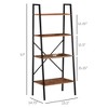 PAGED Ladder Bookshelf Wooden Storage Display Stand Shelf with Open-Back Design for Home Office, Study - 2 of 4