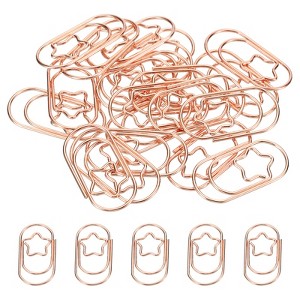 Unique Bargains Star-Shaped  Metal Prevent Tearing Pages Home Paper Clip 20 Pcs - 1 of 4
