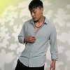 Campus Sutra Men Men's Icy Blue Cubic-Seersucker Shirt - 2 of 4