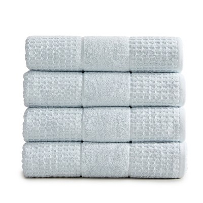 Blue Waffle Weave Bath Towels Set (2 Sizes, 4 Pieces) – Farmlyn Creek