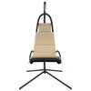 vidaXL Garden Swing Chair with Cushion Cream Oxford Fabric and Steel - 3 of 4