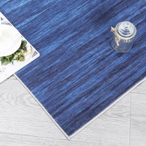Gradient Color Contemporary Area Rug - Machine Washable Modern Ombre Carpet, Non-Slip Non-Shedding Throw Rug for Living Room Bedroom Laundry - 1 of 4