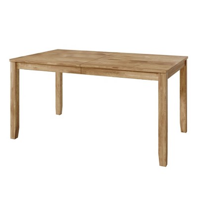 Natural Oak 59" Rectangular Wooden Dining Table