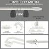 Double Curtain Rods Matte White Room Darkening Window 28 - 48 Inches Adjustable 3/4 Front 5/8 Back Quality Metal Wrap Around Design - 4 of 4