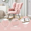 NicBex Velvet Glider Rocking Chair, Upholstered Nursery Rocking Chairs with High Backrest,Modern Rocking Chair,Nursing Chair for Bedroom - 4 of 4