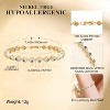 Eternity Bracelet Blue Cubic Zirconia, Sapphire Bracelet, 18K Gold Plated Hypoallergenic Bracelets -7.48inch/190mm - 3 of 4