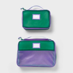 2pc Cubes Gel Packing Bag - Cat & Jack™ Green/Purple : Target