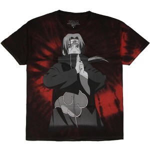 Naruto Men's Itachi Tie Dye Front And Back Print Adult Short Sleeve T-Shirt - 1 of 4