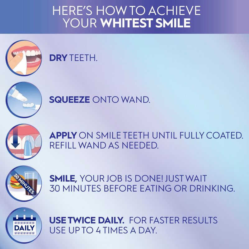 Crest 3DWhite Daily Whitening Serum Advanced Enamel White Teeth Whitening Treatment  - 0.63 oz, 4 of 14